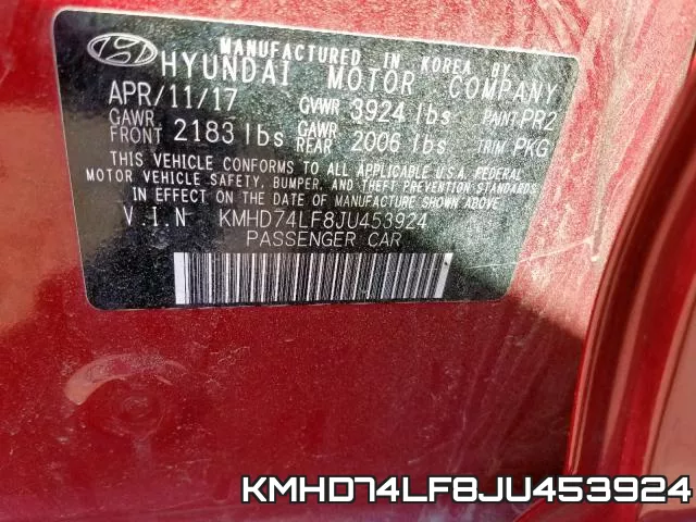 KMHD74LF8JU453924 фото 2