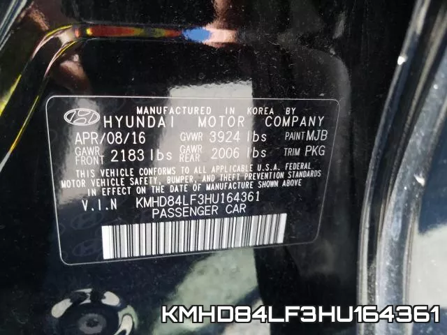 KMHD84LF3HU164361 фото 2