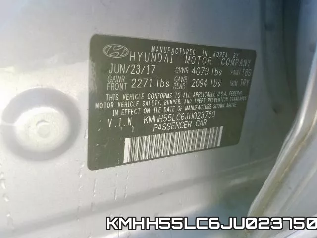 KMHH55LC6JU023750 фото 2