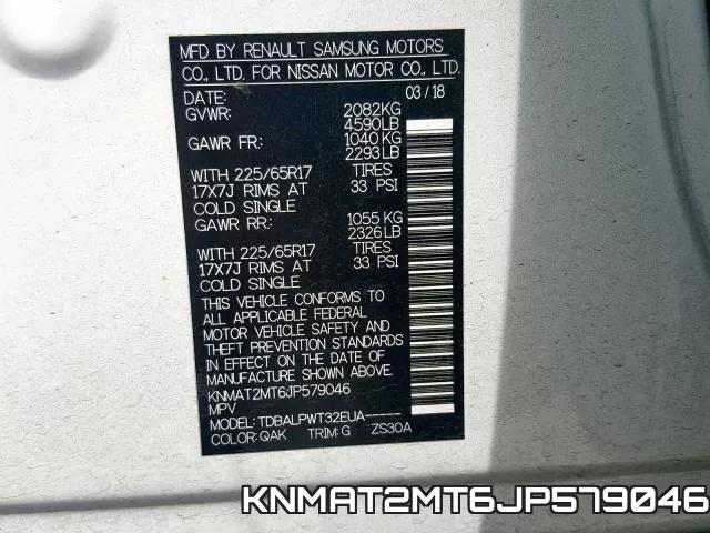 KNMAT2MT6JP579046 фото 2