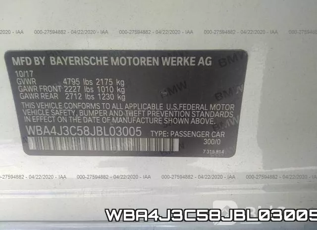 WBA4J3C58JBL03005 фото 10