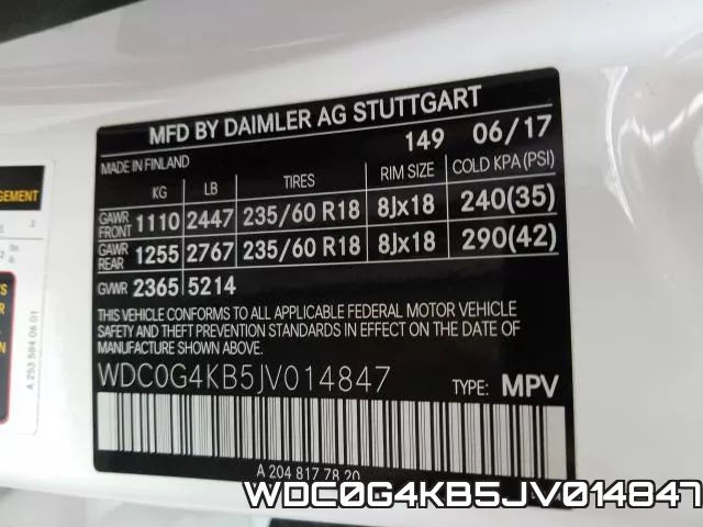 WDC0G4KB5JV014847 фото 2