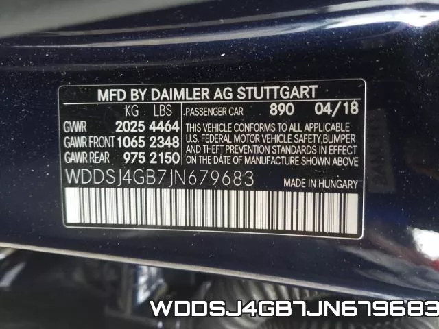 WDDSJ4GB7JN679683 фото 2