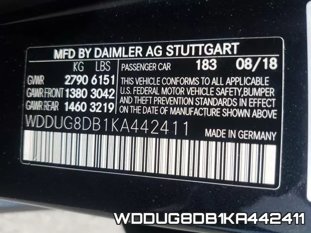 WDDUG8DB1KA442411 фото 2