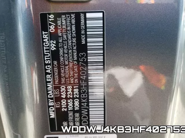 WDDWJ4KB3HF402753 фото 2
