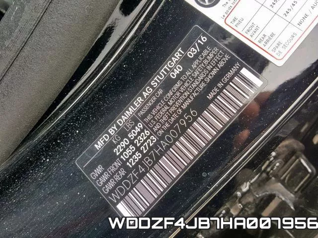 WDDZF4JB7HA007956 фото 2