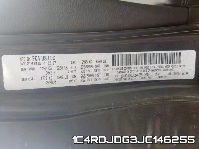 1C4RDJDG3JC146255 фото 2