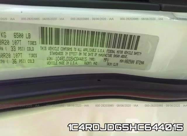 1C4RDJDG5HC644015 фото 10