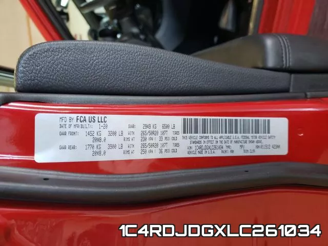 1C4RDJDGXLC261034 фото 2