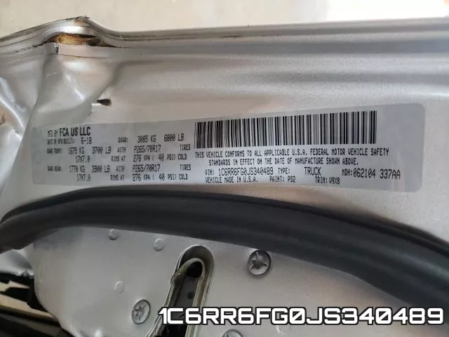 1C6RR6FG0JS340489 фото 2