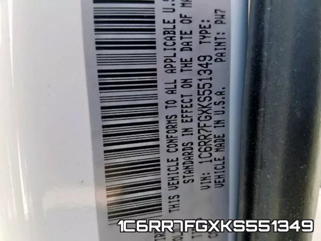 1C6RR7FGXKS551349 фото 2