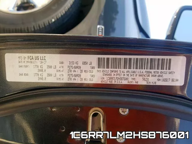 1C6RR7LM2HS876001 фото 2