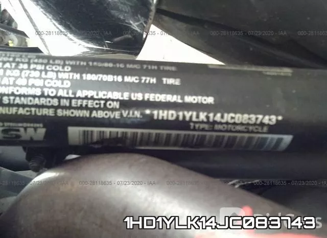 1HD1YLK14JC083743 фото 2