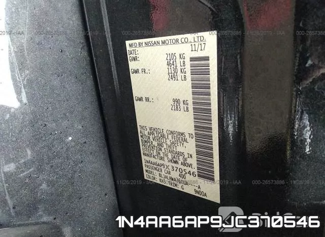1N4AA6AP9JC370546 фото 10