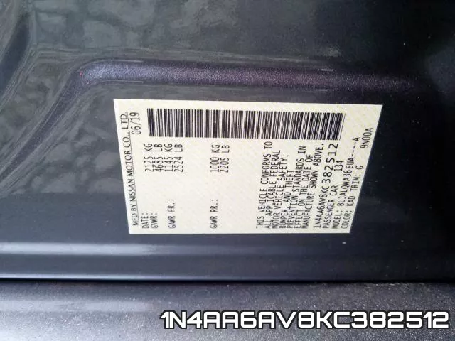 1N4AA6AV8KC382512 фото 2