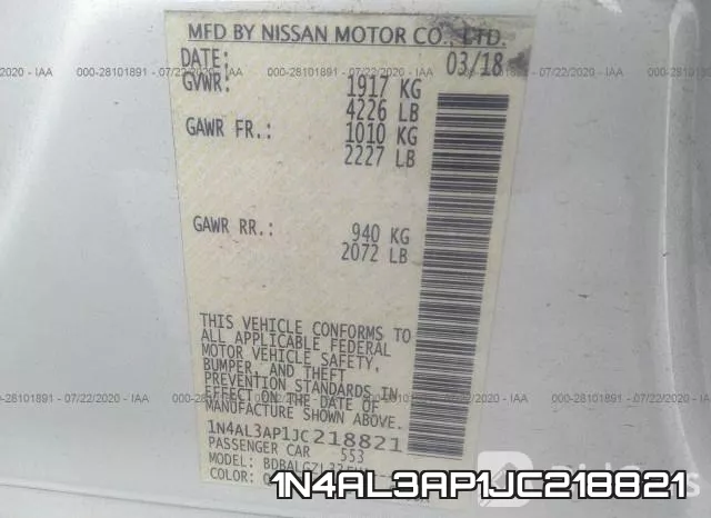 1N4AL3AP1JC218821 фото 10