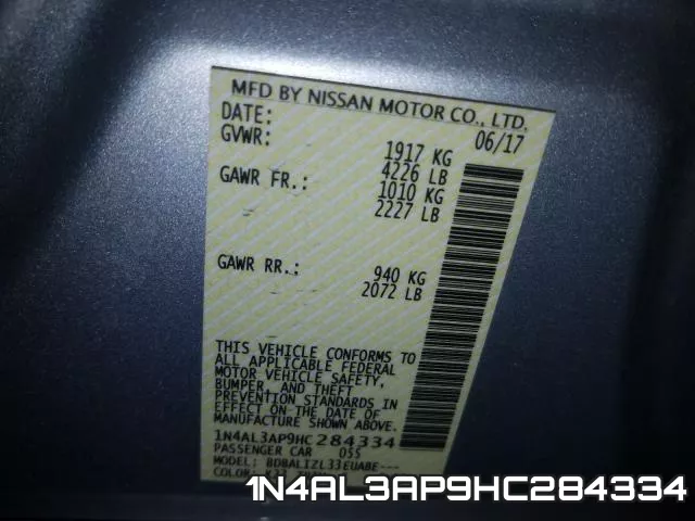 1N4AL3AP9HC284334 фото 2