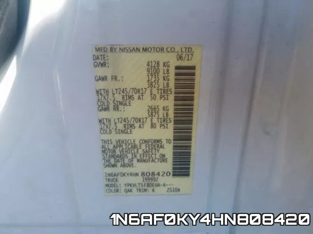 1N6AF0KY4HN808420 фото 2