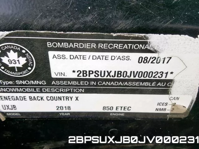 2BPSUXJB0JV000231 фото 2