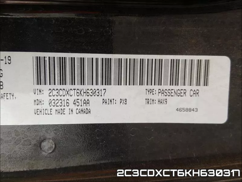 2C3CDXCT6KH630317 фото 2