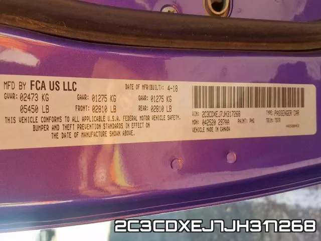 2C3CDXEJ7JH317268 фото 2