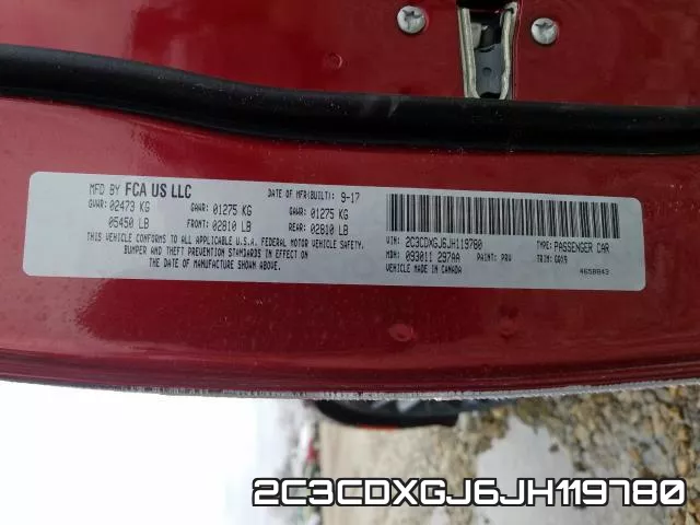 2C3CDXGJ6JH119780 фото 2