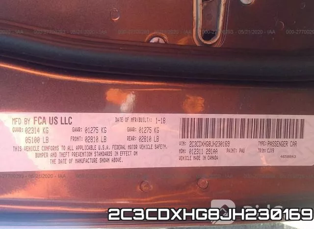 2C3CDXHG8JH230169 фото 10