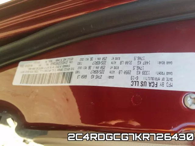 2C4RDGCG7KR726430 фото 2