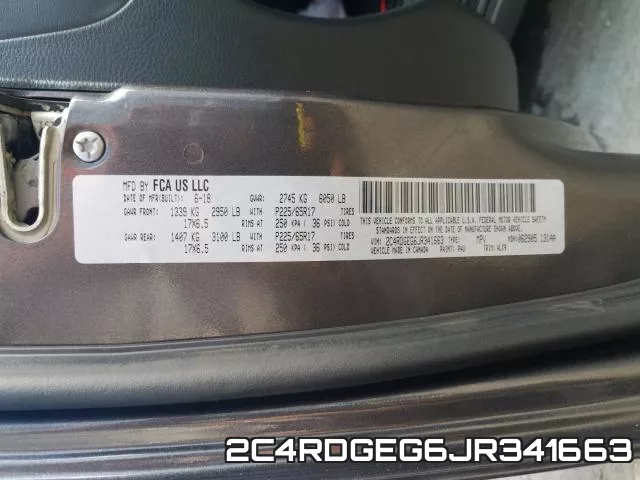 2C4RDGEG6JR341663 фото 2