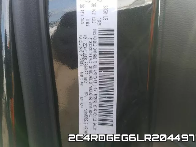 2C4RDGEG6LR204497 фото 2