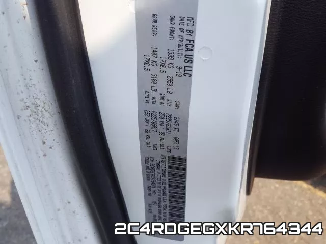 2C4RDGEGXKR764344 фото 2