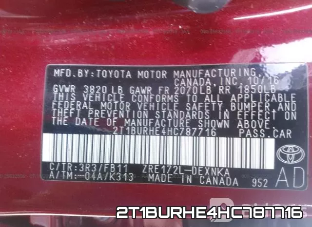 2T1BURHE4HC787716 фото 10