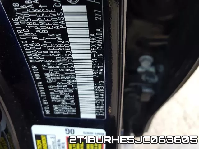 2T1BURHE5JC063605 фото 2