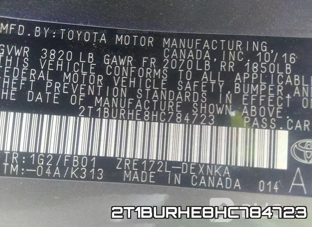 2T1BURHE8HC784723 фото 10