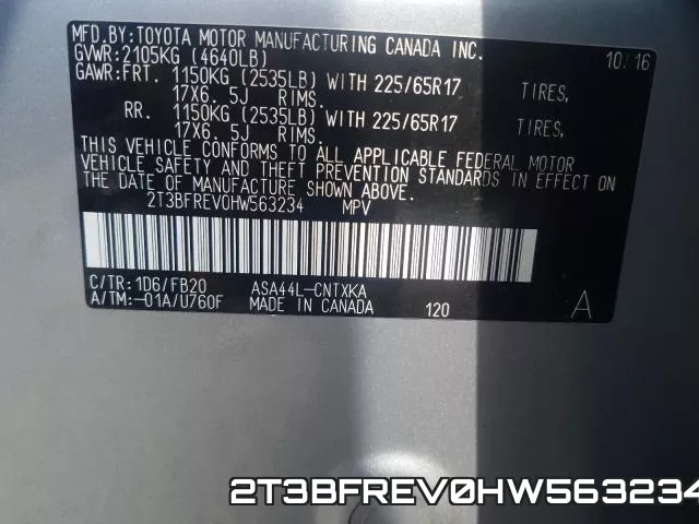 2T3BFREV0HW563234 фото 2