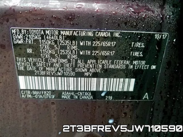 2T3BFREV5JW710590 фото 2