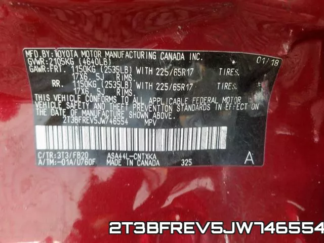 2T3BFREV5JW746554 фото 2