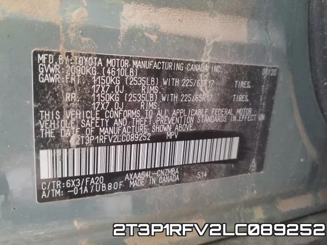 2T3P1RFV2LC089252 фото 2