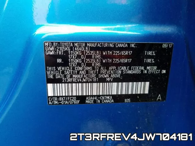 2T3RFREV4JW704181 фото 2