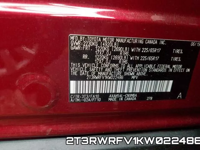 2T3RWRFV1KW022486 фото 2