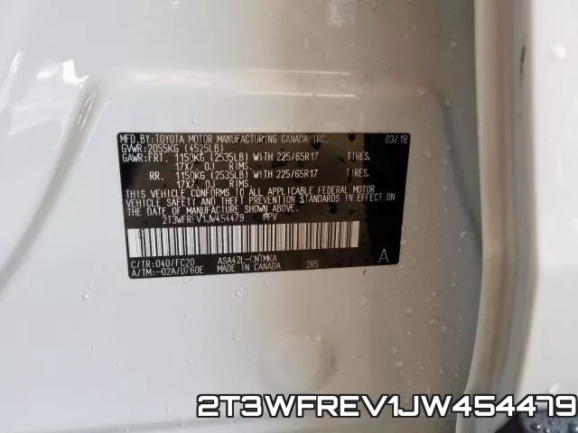 2T3WFREV1JW454479 фото 2
