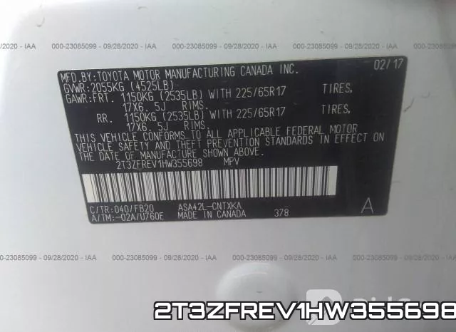 2T3ZFREV1HW355698 фото 10