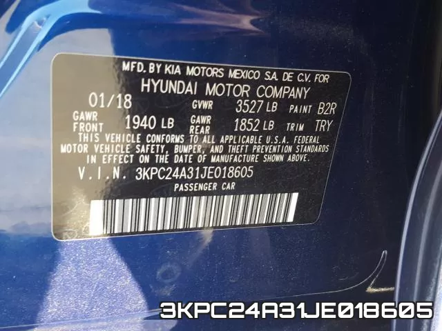 3KPC24A31JE018605 фото 2