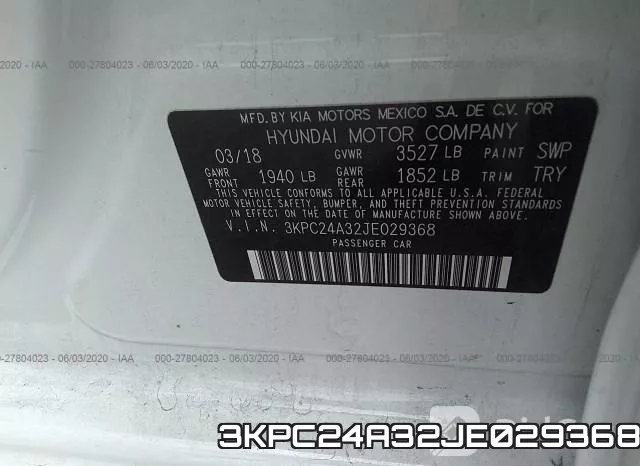 3KPC24A32JE029368 фото 9