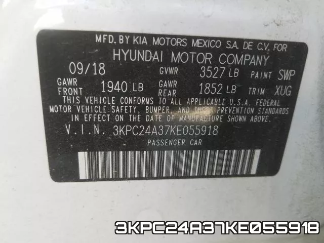 3KPC24A37KE055918 фото 2