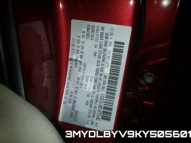 3MYDLBYV9KY505601 фото 2