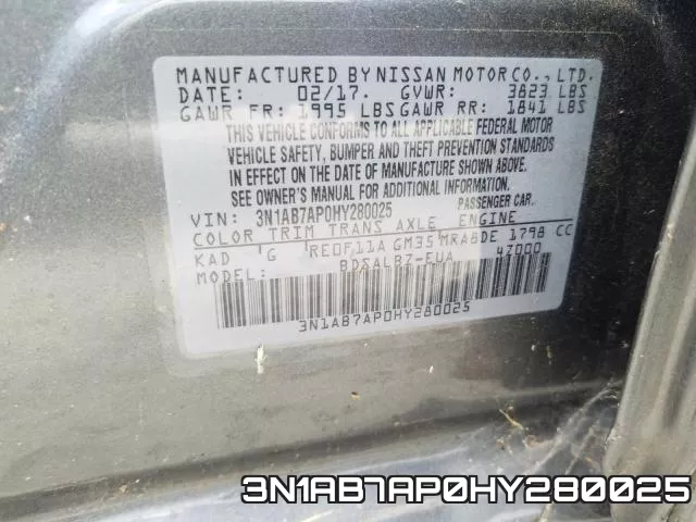 3N1AB7AP0HY280025 фото 2