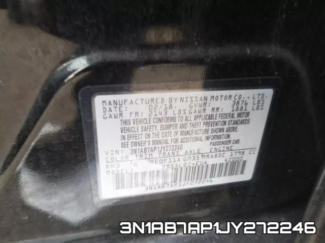 3N1AB7AP1JY272246 фото 2