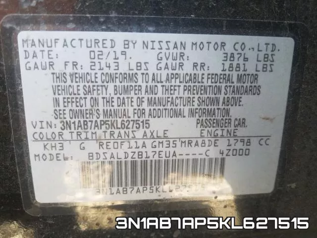 3N1AB7AP5KL627515 фото 2
