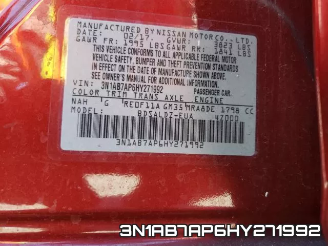 3N1AB7AP6HY271992 фото 2